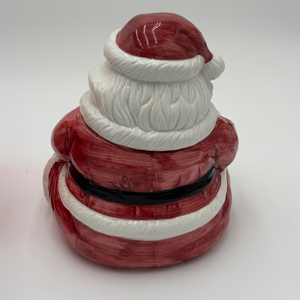 Vintage Ceramic Santa Claus Cookie Jar Christmas Holiday Decor - Picture 4 of 4